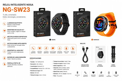 RELOJ SMARTWATCH NOGA PREMIUM IP68 NG-SW23
