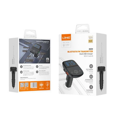 TRANSMISOR DE FM BT DUAL USB QC 3.0 C/CABLE T/C