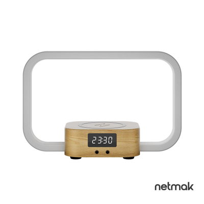 VELADOR RELOJ NETMAK C/CARGA LUMINA