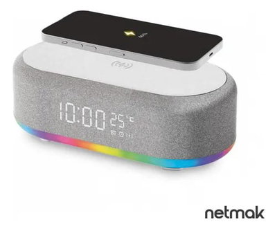 RELOJ DESPERTADOR CON PARLANTE MAS CARGA NM-RD12
