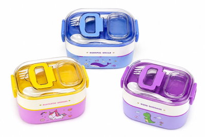 LUNCHERA PLASTICO  DOBLE PISO
