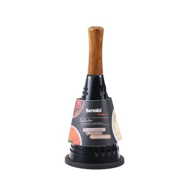 RALLADOR CIRCULAR NEGRO MANGO MADERA 9 PULG
