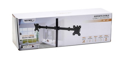 SOPORTE DOBLE MONITOR 10" A 32" NETMA0K ST18