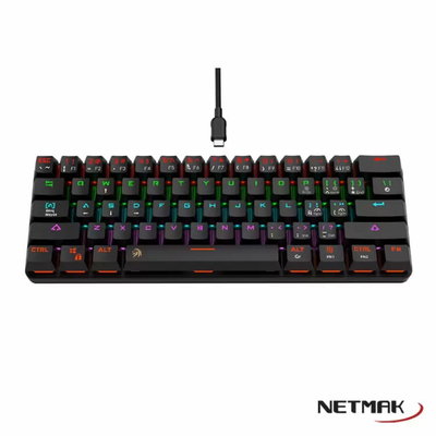 TECLADO MECANICO NETMAK NM-DOMINATE (NEGRO/BLANCO)