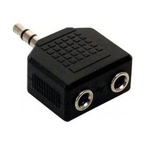 ADAPTADOR AUDIO 1 MACHO / 2 HEMBRAS