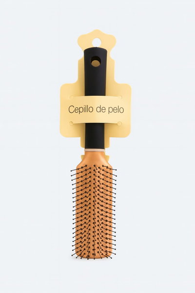 CEPILLO DE PELO NEGRO Y DORADO