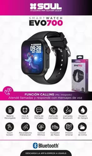 SMARTWATCH SOUL EVO 700 NEGRO