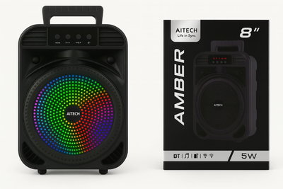 PARLANTE AITECH AMBER 8´ LUZ LED RGB