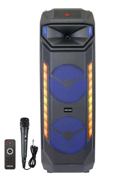 PARLANTE NETMAK EPIC 8 X 2  81CM C/ MICROFONO