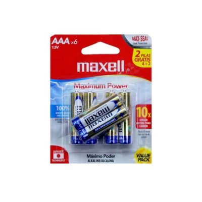 PILA AAA MAXELL BLISTER X 6