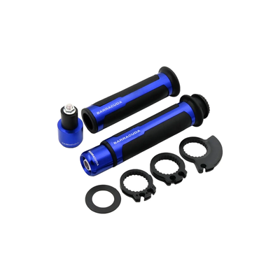 PUÑOS BARRACUDA ALUMINIO + PUNTERAS + TUBO + ADAPTADORES AZUL