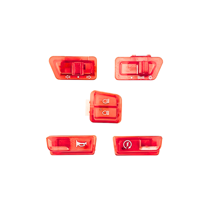 KIT TECLAS LUCES 110cc ROJO