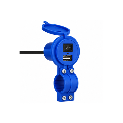 TOMA USB SIMPLE AZUL