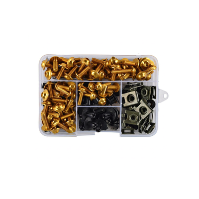 KIT TORNILLOS, ARANDELAS Y TUERCAS X177 PCS AMARILLO