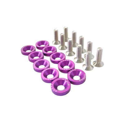 KIT x10 ARANDELAS ANODIZADAS + TORNILLOS VIOLETA