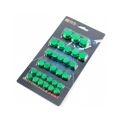 CUBRE TORNILLO ANODIZADO VERDE