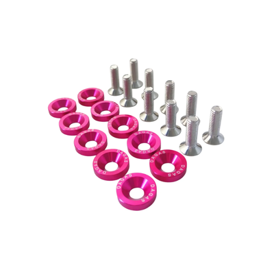 KIT x10 ARANDELAS ANODIZADAS + TORNILLOS ROSA