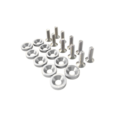 KIT x10 ARANDELAS ANODIZADAS + TORNILLOS PLATA