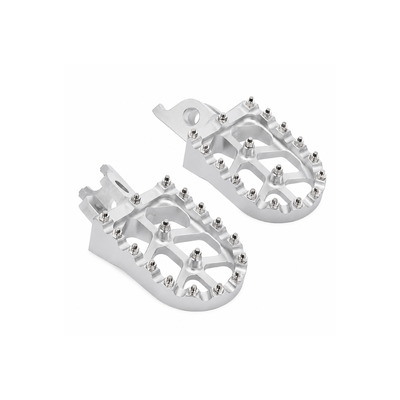 PEDAL TIPO CRF ALUMINIO PLATA