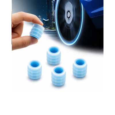 TAPA VALVULA BRILLANTE x4 AZUL