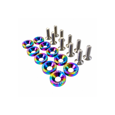 KIT x10 ARANDELAS ANODIZADAS + TORNILLOS TORNASOLADAS