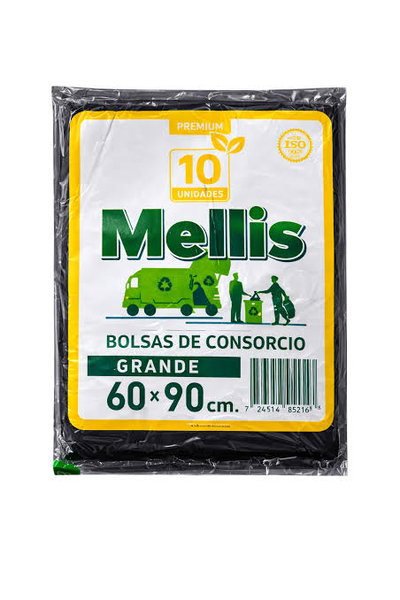 BOLSA RESIDUO 60X90 MELLIS x 10 UNIDADES (BULTO X 50)