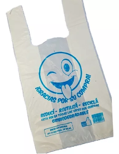 CAMISETAS OXI-BIODEGRADABLE IMPRESA EMOJI 40X50 X 80U