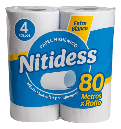 BULTO HIGIENICO NITIDESS PLUS 80MTS X 10 PAQ