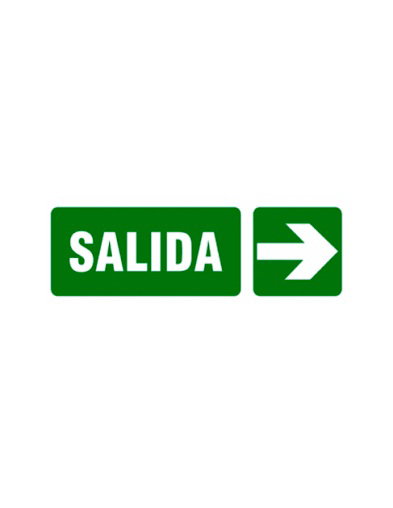 CARTEL SALIDA C/FLECHAS 
