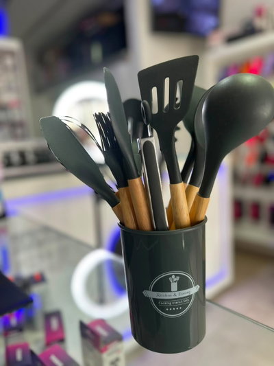 Set de Utensilios de Cocina de Silicona x12