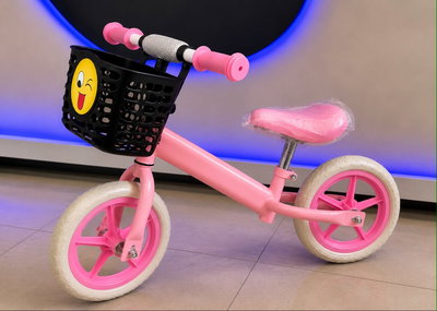 Patacleta Infantil de Equilibrio Rodado 12” | Bicicleta Sin Pedales con Canasto