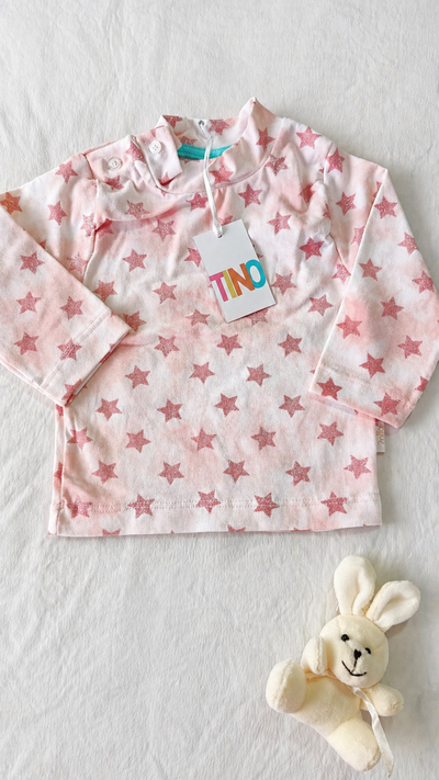 Remera brillos estrellas