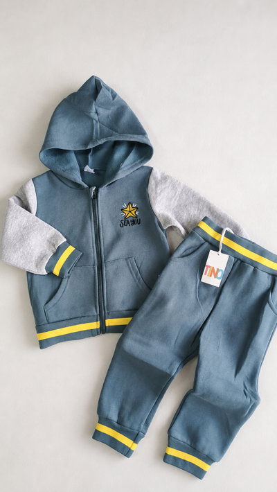Conjunto Star azul y gris