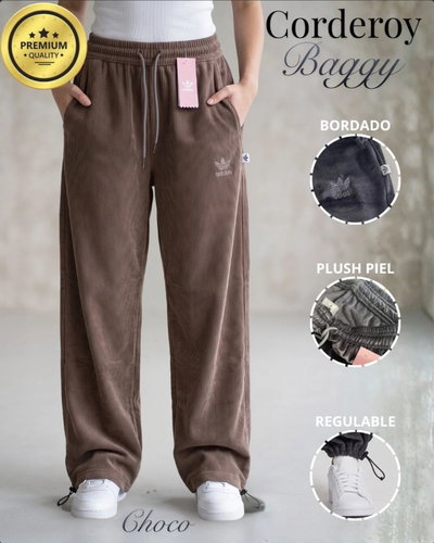 PANTALON BAGGY ADIDAS CORDEROY PLUSH PREMIUM