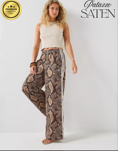 PALAZZO ADIDAS LYCRA SATEN PREMIUM - BEIGE SNAKE