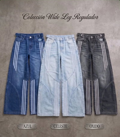 JEAN ADIDAS WIDE LEG RECORTE y REGULADOR