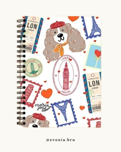 Cuaderno A4 Perrito Paris