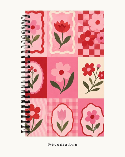 Cuaderno Flores rosadas