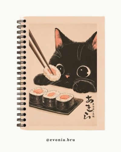 Cuaderno A4 Gatito Sushi