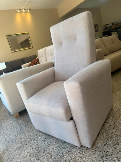 Poltrona reclinable 1.15x85x85 - Boucle pelo corto hueso. (STOCK) (LINEA PREMIUM)