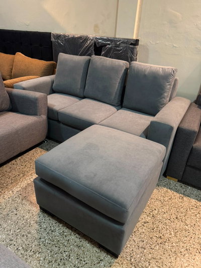 Esq. Reversible Gris 200x85x175 pana gris claro (STOCK) (LINEA PREMIUM)