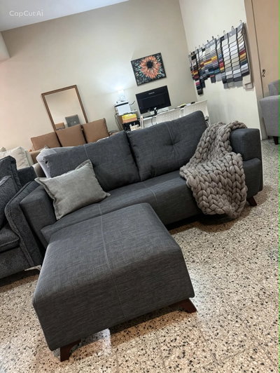 Esq. Ciro 190x175x85 lino gris oscuro (STOCK) (LINEA PREMIUM)