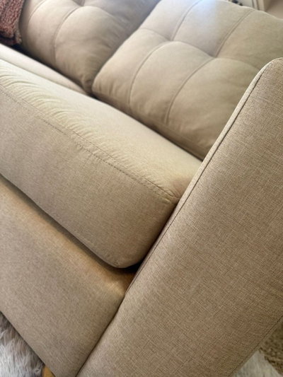 Sofa Amsterdam 155x85 lino beige arena (STOCK) (LINEA PREMIUM)