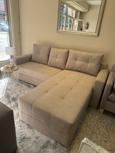 Esq. manhattan 225x80x180 pana beige (STOCK) (LINEA PREMIUM)