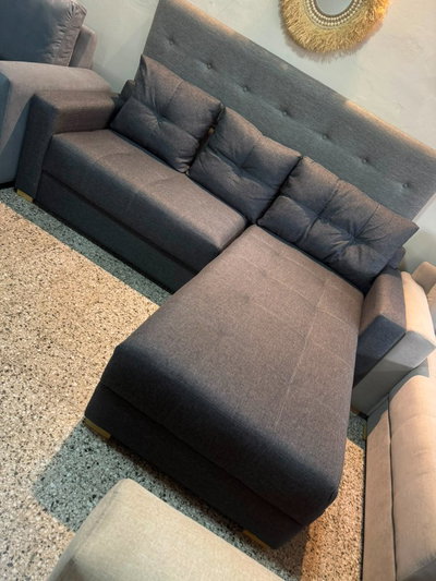 Esq. manhattan 225x80x180 rustico gris oscuro jeans (STOCK) (LINEA PREMIUM)
