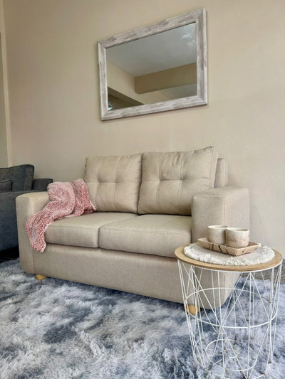 Sofa Amsterdam 155x85 lino beige arena (STOCK) (LINEA PREMIUM)