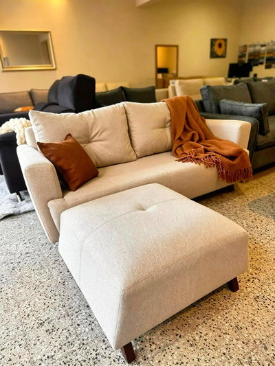 Esq. Ciro 200x175x85 lino beige (STOCK) (LINEA PREMIUM)