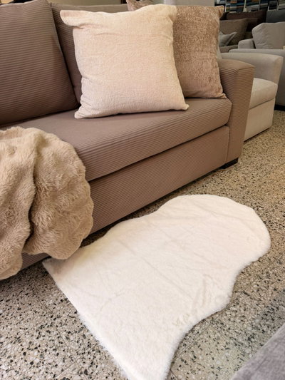 Alfombra piel de conejo