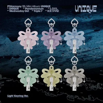 P1Harmony 9th Mini Album UNIQUE (LIGHT KEYRING Ver)