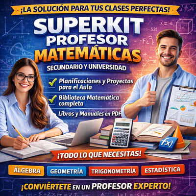 SUPERKIT PROFESOR MATEMATICAS SECUNDARIO Y UNIVERSIDAD